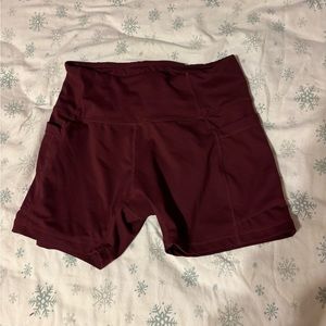 Burgundy shorts